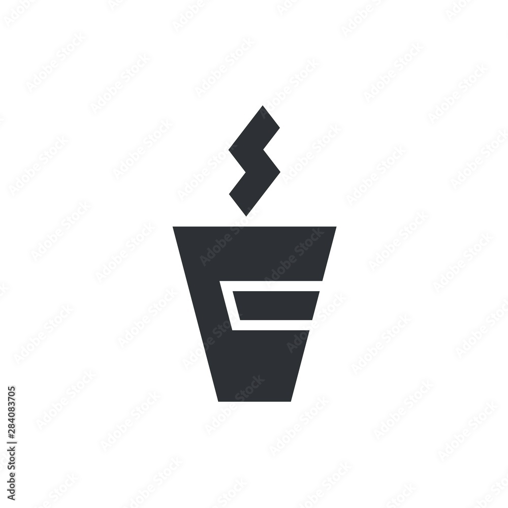 logo with cup of hot coffee. Modern Icon for company brand. Vector Illustration. logo with cup of hot coffee. Modern Icon for company brand. Vector Illustration.