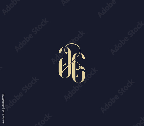 letter A G logo. luxury lettr AG logo design element.