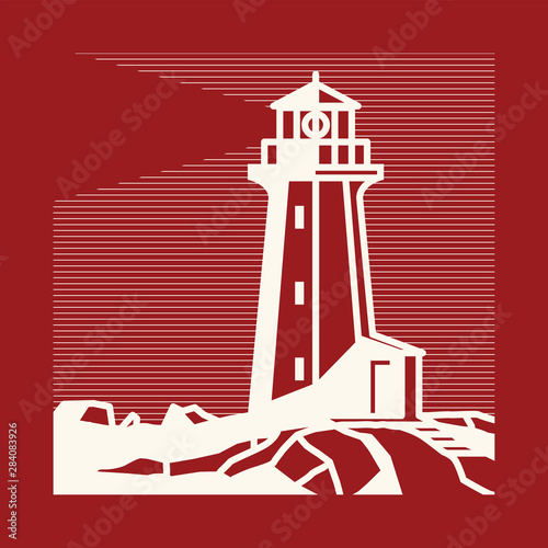 Lighthouse at the night