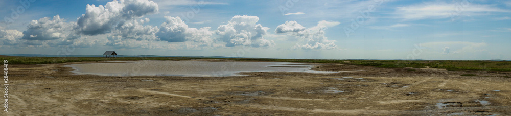 Panorama of the mud volcano Hephaestus in the Krasnodar region Panorama of the mud volcano Hephaestus in the Krasnodar region