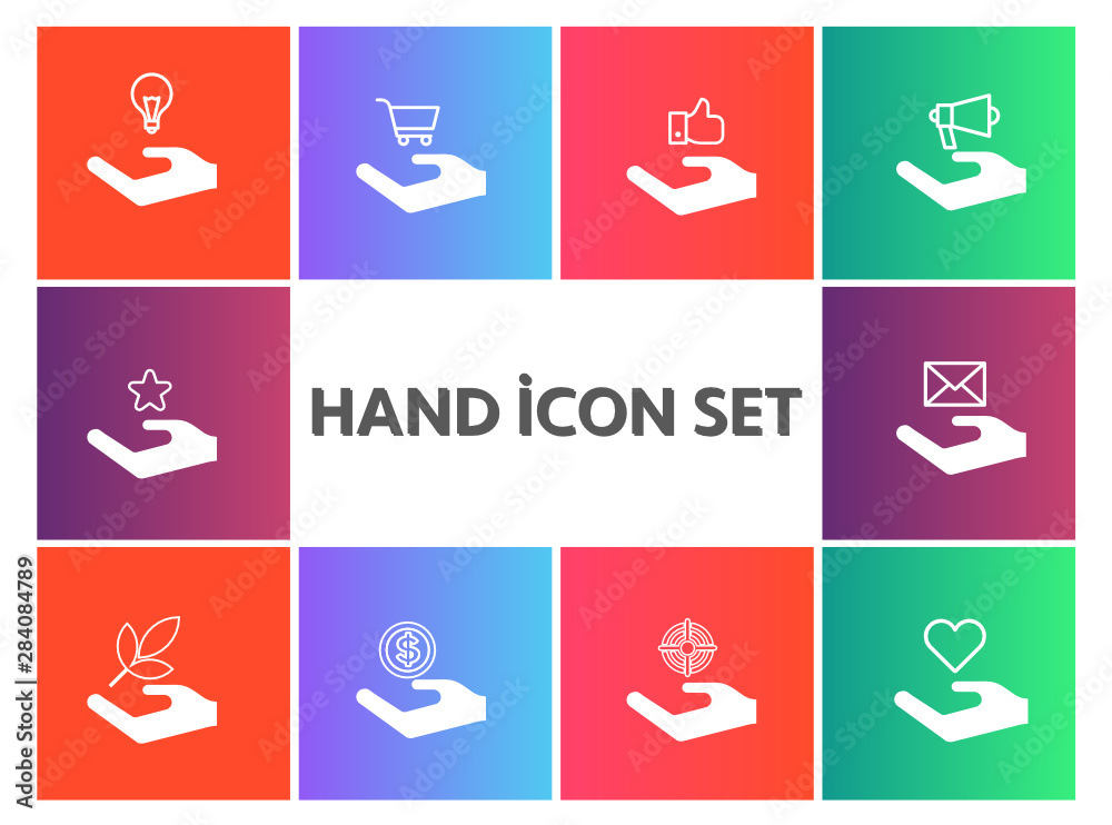 hand icon set hand icon set