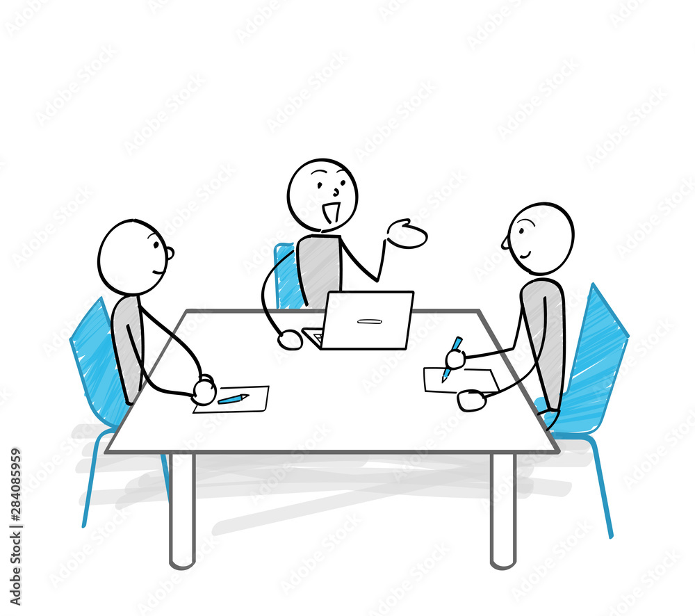 会議をする人々 会議をする人々