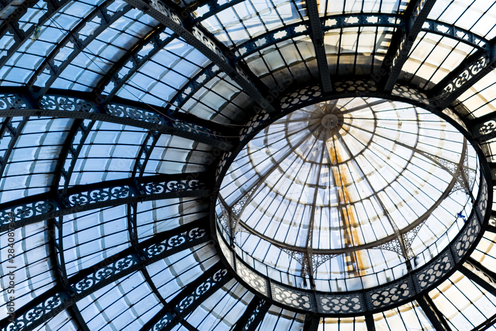 Un dettaglio della cupola della Galleria Vittorio Emanuele a Milano