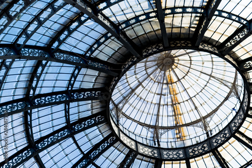Un dettaglio della cupola della Galleria Vittorio Emanuele a Milano photo