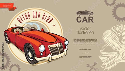 Retro Car Club Background