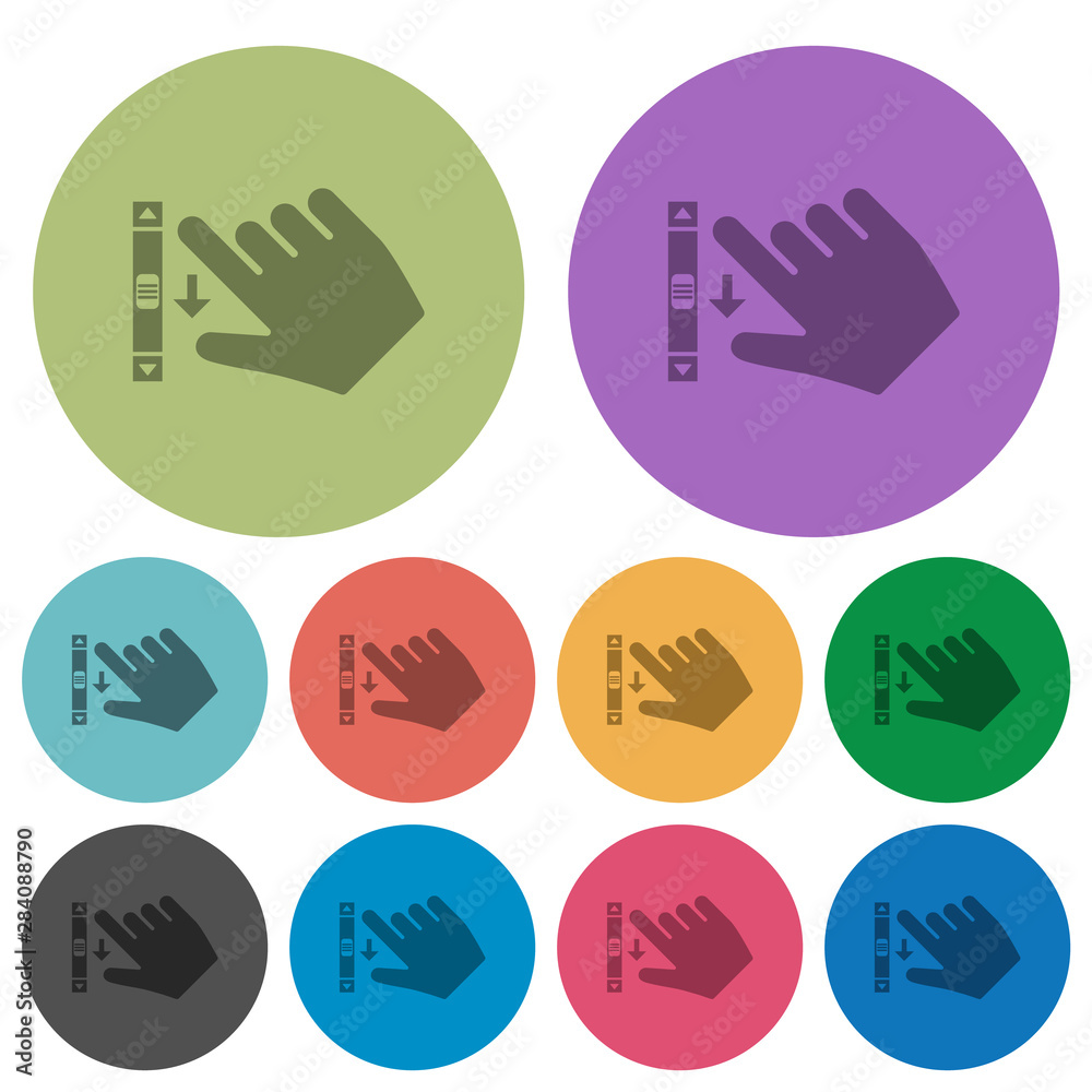 Right handed scroll down gesture color darker flat icons Right handed scroll down gesture color darker flat icons