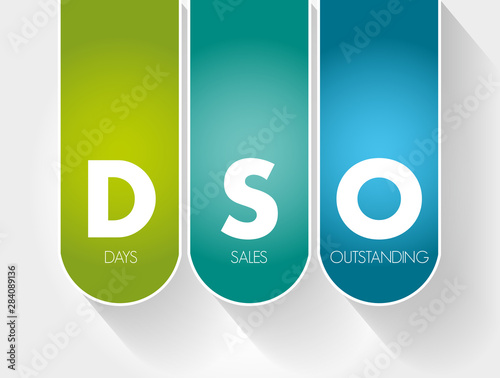 DSO - Days Sales Outstanding acronym, business concept background
