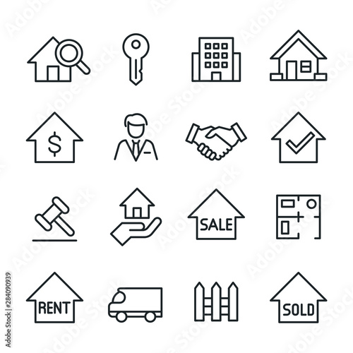 Real Estate - Line Icons