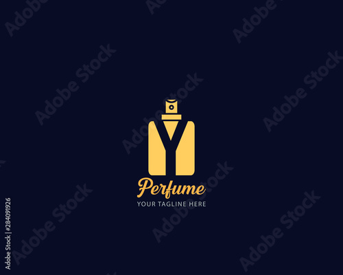 Luxury Initial alphabet Letter y  Perfume perfumery logo design vector illustration can be used for cosmetics spray beauty fragrance business eps 10 fully editable