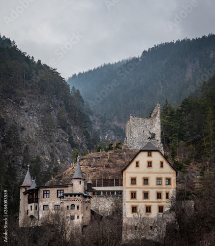 The castle Fernstein in Alps, Austria photo