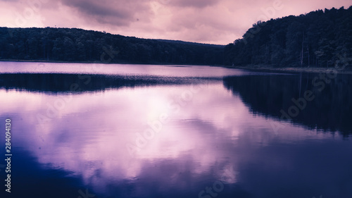 reflection of clouds in water