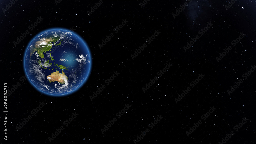 Obraz premium Planet Earth done with NASA textures