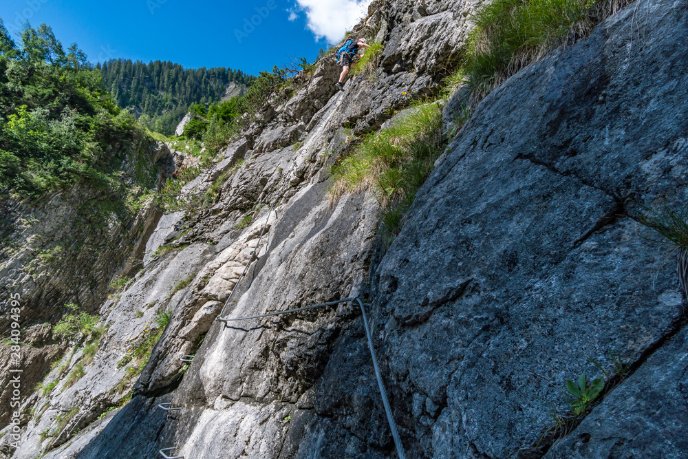 Simms-Wasserfall Klettersteig in Holzgau