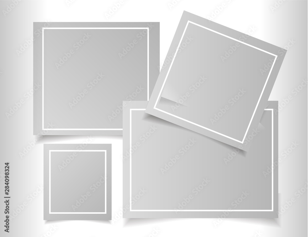 Photo Frames Design Background. Grey Gallery Template. Photo Frames Design Background. Grey Gallery Template.
