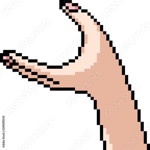 vector pixel art beggar