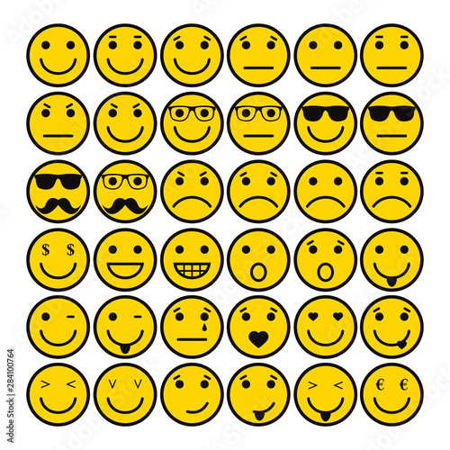 smile icon. Happy smiley face. Smiling Emoticon. Yellow vector symbol.  © veronchick84