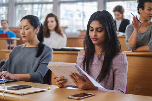 Multinational group of students in an auditorium