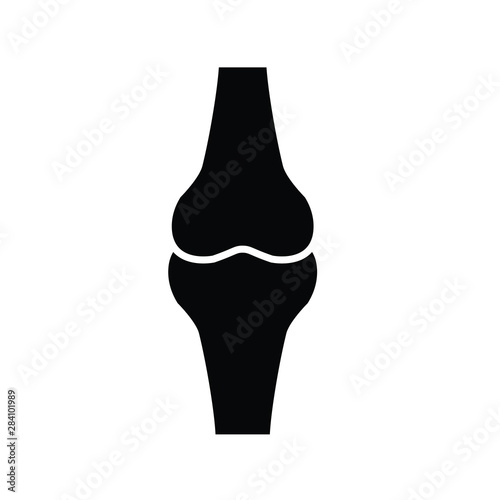 Knee bones icon.  human knee joint