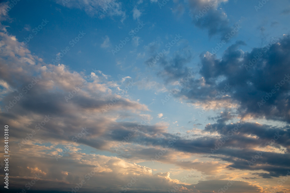 Sky with clouds. Background with clouds.