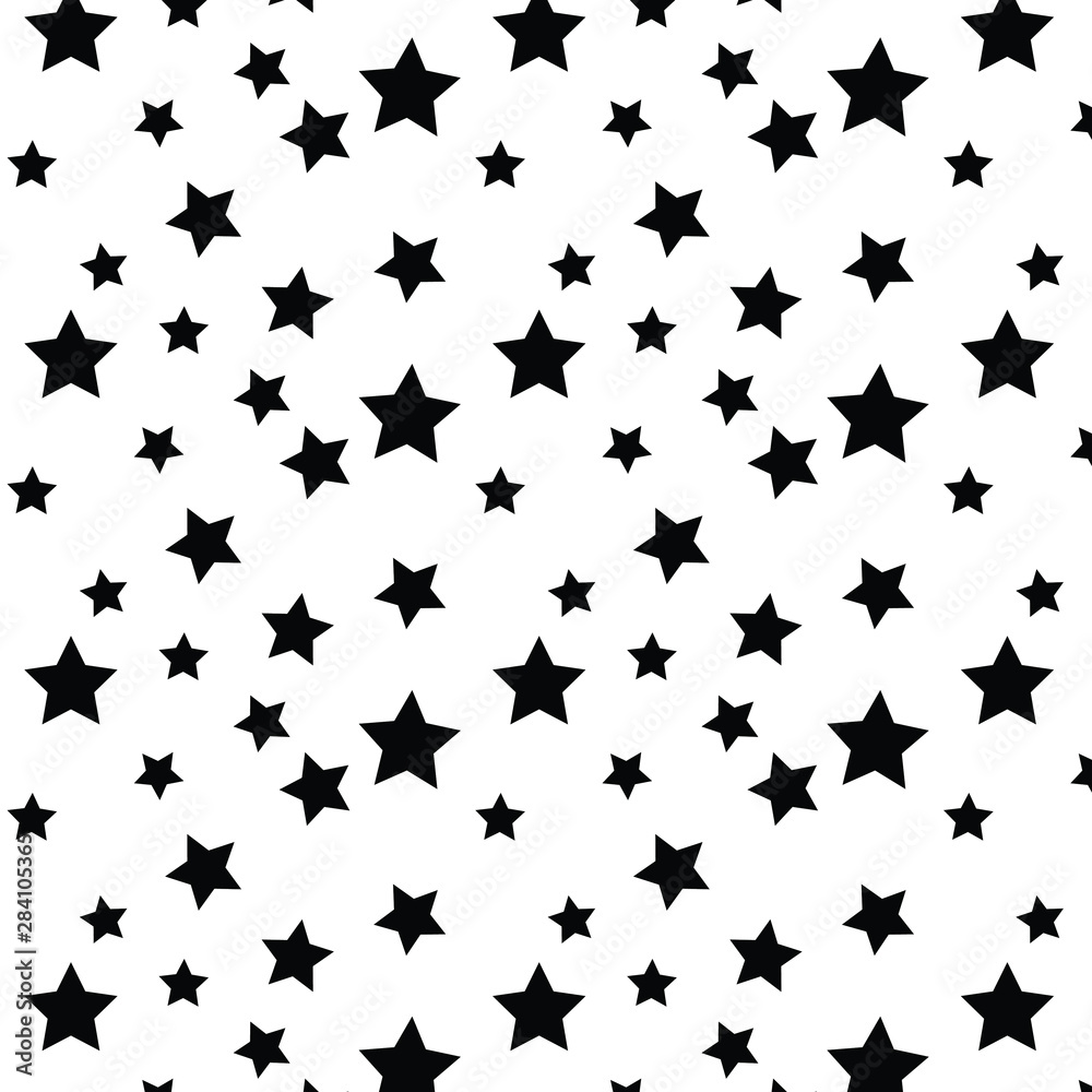 star background Seamless.  vector black