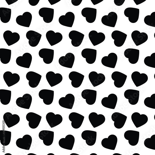 heart background Seamless. love background vector black