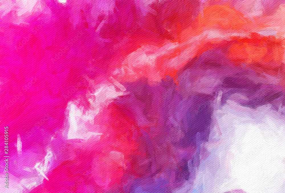 Vibrant colors abstract art background for creative design of printable product, fabric and textile decor, trendy beautiful advertising and web production. Contemporary oil paint brush strokes texture