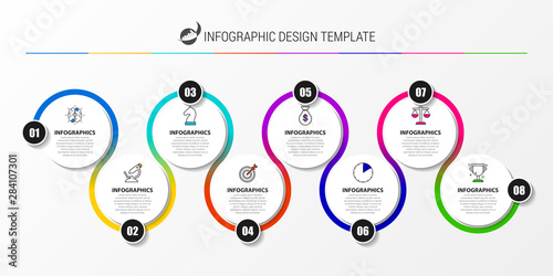 Infographic design template. Creative concept with 8 steps