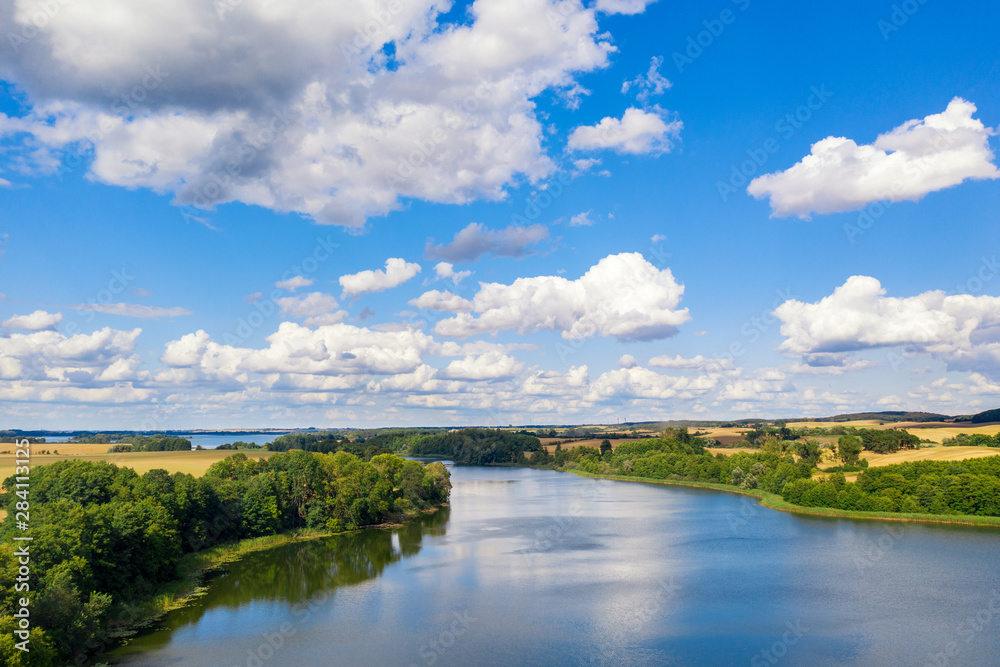 Aussicht auf den Oberuckersee und die Uckermark Aussicht auf den Oberuckersee und die Uckermark