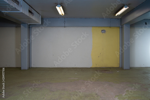 Empty car park garage