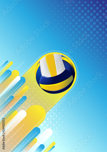 Volleyball sport design abstract background.