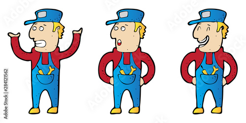 Explainer repair man character design