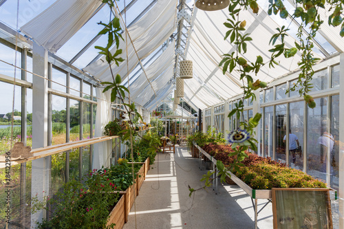 Canvas Print Inside the greenhouses at restaurant Noma