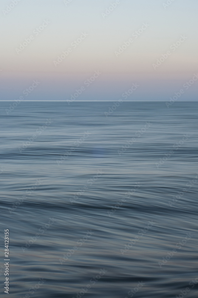 Sea photo. Evening sea. Long exposure phoot. Waves and winds.  