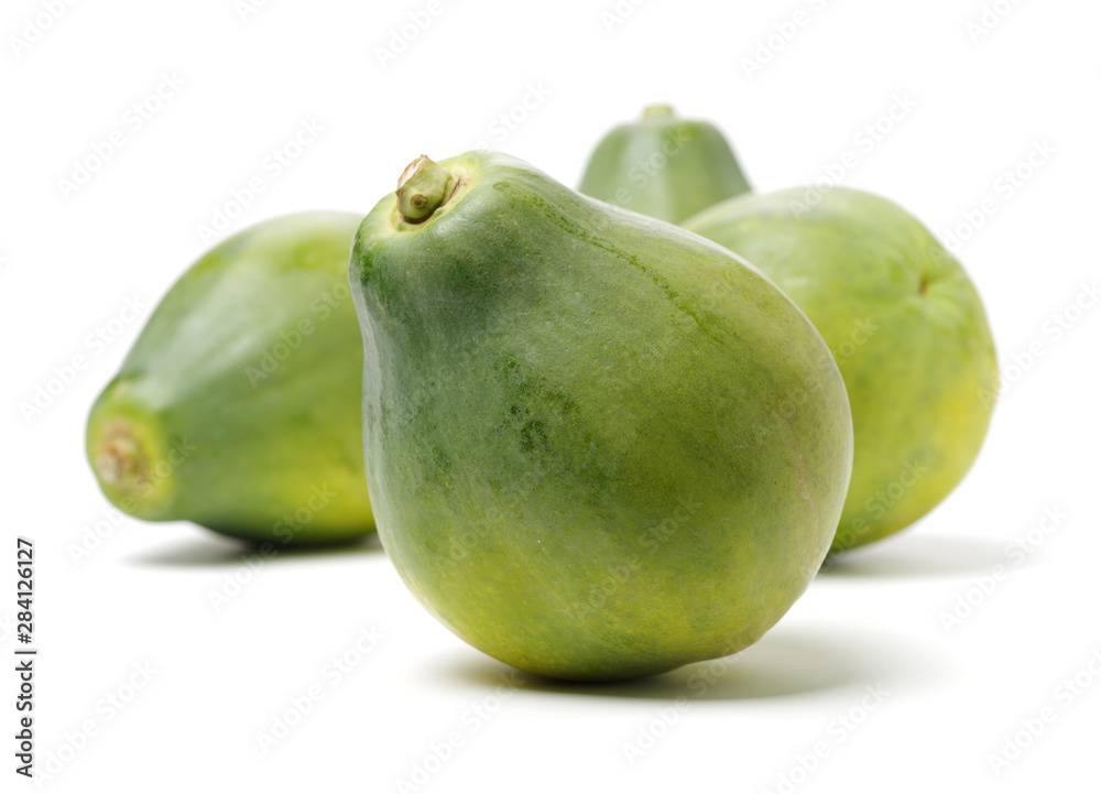 Papaya fruit isolated on a white background Papaya fruit isolated on a white background