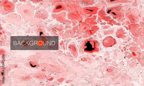 Abstract illustration background with bright elements and black outline around elements.