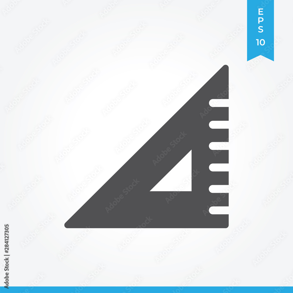 Triangle ruler vector icon, simple sign for web site and mobile app. Triangle ruler vector icon, simple sign for web site and mobile app.