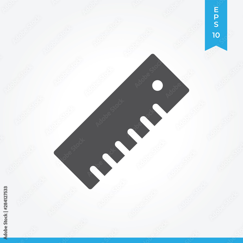 Ruler vector icon, simple sign for web site and mobile app. Ruler vector icon, simple sign for web site and mobile app.