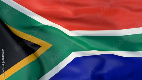 South African official flag. South Africa.