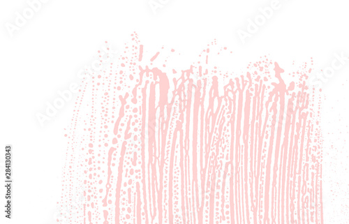 Grunge texture. Distress pink rough trace. Favorab