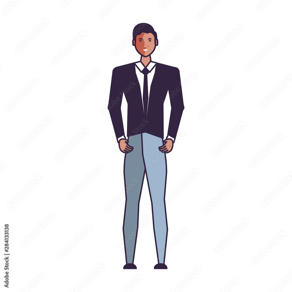 business man elegant avatar character