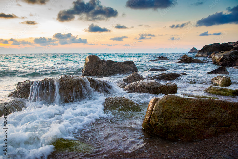 sea scape of koh tao island most popular traveling destination in thailand