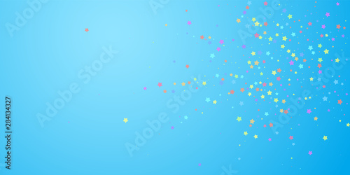 Festive confetti. Celebration stars. Colorful star