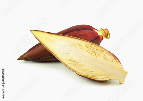 beautiful banana blossom cutting in haft side