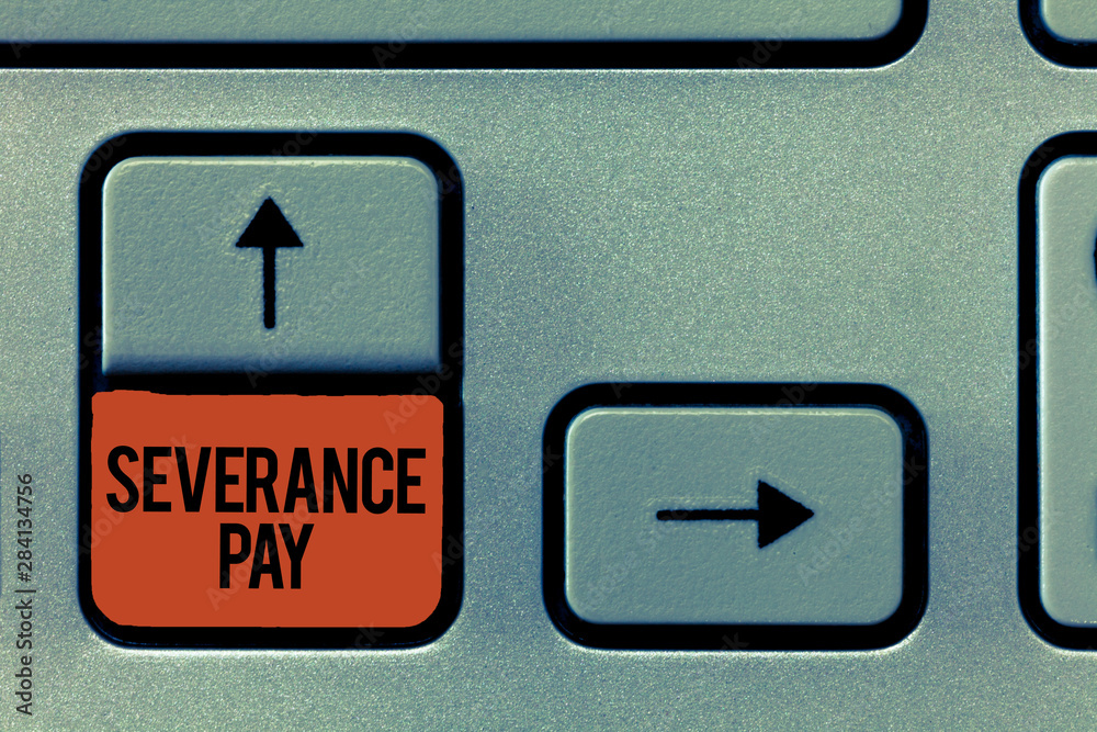 Handwriting text Severance Pay. Concept meaning Amount paid to an employee on the termination of a contract. Handwriting text Severance Pay. Concept meaning Amount paid to an employee on the termination of a contract.