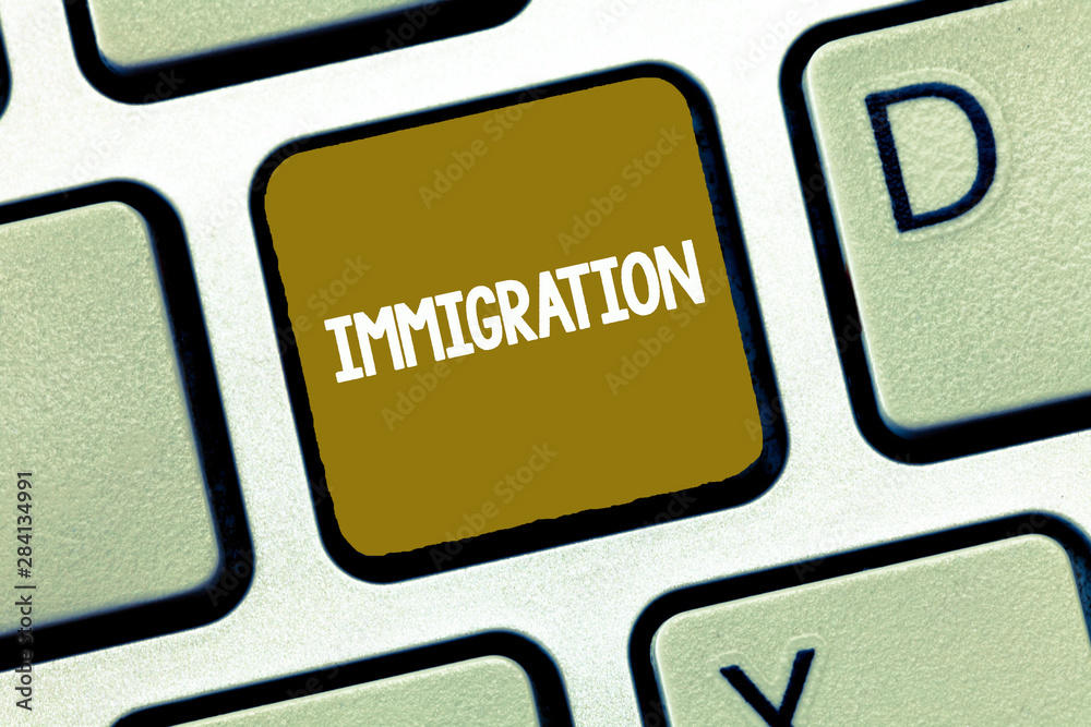 Conceptual hand writing showing Immigration. Business photo showcasing Action of coming to live peranalysisently in a foreign country.. Conceptual hand writing showing Immigration. Business photo showcasing Action of coming to live peranalysisently in a foreign country..
