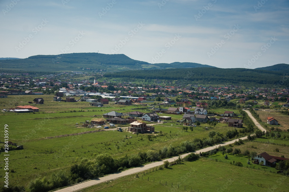 LIVEZILE,ROMANIA Bistrita view from the plane,august 2019