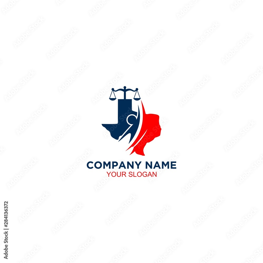 Texas Law Firm Logo Design Vector