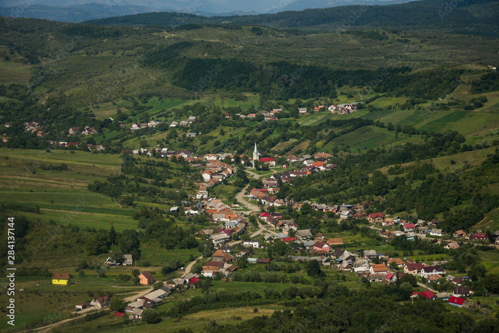 ROMANIA ,Bistrita view from the plane,Slatinita,Pintic,august 2019