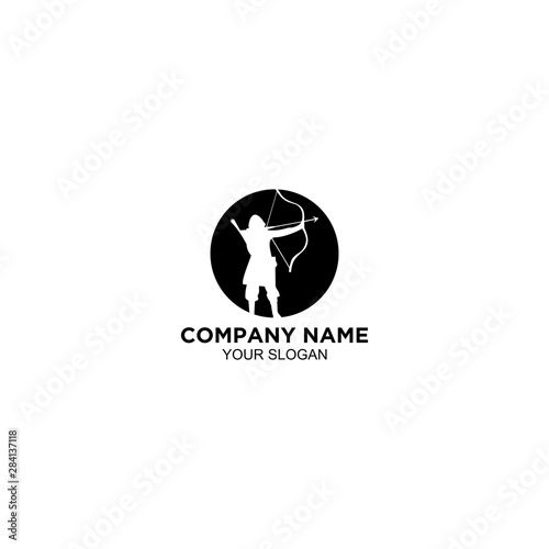 Circle Archery Logo Design Vector