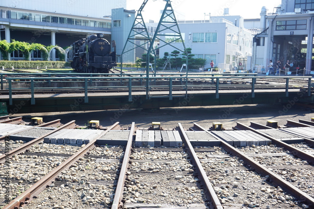 Naklejka premium 機関車の車庫